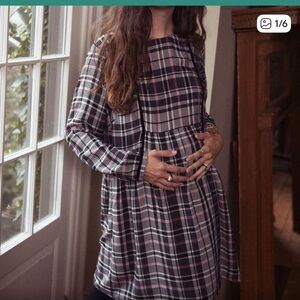 Hatch Black and pink Plaid Dress